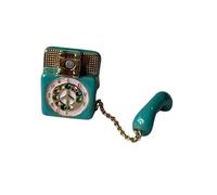 SUMMITDRAGON Anelli telefonici dal design retrò audace colorato goccia olio gioielli dichiarazione pezzi per il miglioramento del vestito vecchio telefono scuola ispirato, Misura unica, come descritto