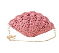 SUMMITDRAGON Borsa a tracolla Estati Spiaggia Crossbody Bag Conchiglie Intrecciate Paglia Frizioni Borsa Con Tracolla Per Le Donne Paglia Spalla Crossbody, B, One Size