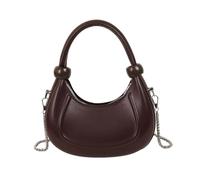 SUMMITDRAGON Borsa a tracolla per le donne borse a tracolla con catena rimovibile in pelle PU pochette borse toted borse con chiusura a cerniera Toted Zipper spalla borse in ecopelle, Colore caffè