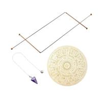 SUMMITDRAGON Canne da rabdomanzia con pendoli e tappetino per trovare tesori d'acqua guida spirituale per la scoperta della linea energetica canne da rabdomanzia