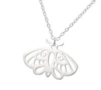 SUMMITDRAGON Collana unisex in stile gotico con falena dettagliata in metallo, elegante catena per il collo per celebrazioni e uso quotidiano, ciondolo leggero, Misura unica, come descritto, come
