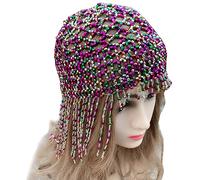SUMMITDRAGON Copricapo con perline anni '20 ruggenti anni '20 per danza del ventre copricapo esotico Cleopatra copricapo per cosplay feste a tema perline copricapo per donne