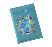 SUMMITDRAGON Custodie per passaporti Porta carte in pelle PU Stampa a colori Copertine per passaporti globali Accessori da viaggio per donne e uomini Custodia per passaporto in pelle PU Stampa