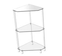 SUMMITDRAGON Elegante Acrilico Multitiered Accent Table Home Accessory For Small Space Saving Designs For Bedroom And Dorms Use Acrylic Side Table