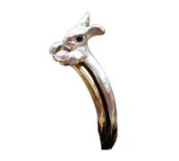 SUMMITDRAGON Eleganti anelli ispirati ai conigli, leggeri e comodi, facili da usare, in metallo con cristalli accentati, da indossare tutti i giorni, design piccolo, Misura unica, come descritto, come