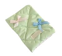 SUMMITDRAGON Korean Styles - Custodia per passaporti con fiocchi dolci, porta carte di credito, biglietti d'imbarco, Verde