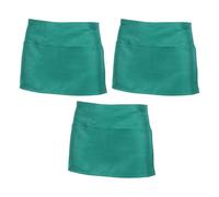 SUMMITDRAGON Mezzo grembiule da lavoro per l'industria dei servizi alimentari con 3 tasche, in poliestere, resistente alle macchie, abbigliamento da lavoro per il personale del ristorante, Verde
