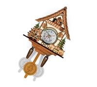 SUMMITDRAGON Rustics Orologio da parete in legno con uccellini per accoglienza case senza tempo Ambiente Temporizzazione precisa Migliora l'estetica naturale Casa Soggiorno