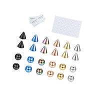 SUMMITDRAGON Senza Piercing Sopracciglio E Labbro Anelli 68pcs In Acciaio Inox Body Jewelry Per Feste Forniture E Occasioni Speciali Accessori Per Il Corpo Alla, Misura unica, come descritto, come
