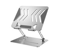 SUMMITDRAGON Studio Piccolo Desktop Stand In Acciaio Al Carbonio Portatile Pieghevole Dissipazione del Calore Pieghevole Supporto Portatile Regolabile Altezza Salvaspazio Pieghevole