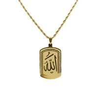 SUMMITDRAGON Unico modello arabo collana alla moda arabo ciondolo in acciaio inox texture collo gioielli per tutti i giorni festa uso quotidiano, Misura unica, come descritto, come descritto