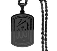 SUMMITDRAGON Unico modello arabo collana alla moda arabo ciondolo in acciaio inox texture collo gioielli per tutti i giorni festa uso quotidiano, Misura unica, come descritto, come descritto