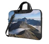 Summits and Ridges - Borsa a tracolla per computer portatile, da uomo e da donna, Nero, 14 inch