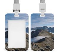 Summits and Ridges - Porta badge professionale verticale, con cordino, custodia protettiva impermeabile per carta d'identità per ufficio, per infermiere, dottori, insegnanti