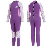 Summshall Muta lunga per bambini, 2 mm, in neoprene, per ragazzi, ragazze e bambini, flessibile, calda, protezione solare UPF50+, per nuoto, surf, parco acquatico e spiaggia, sport acquatici