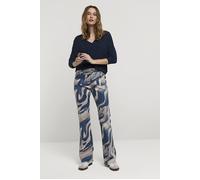 Summum Woman Flared Pants Fancy Printed Twill Night Sky Taglia: 36 | Pantaloni a zampa di elefante Outlet | Donna | Nero