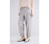 Summum Woman Loose Tapered Pants Foil Coated Twill Greys Taglia: 38 | Pantaloni dritti Outlet | Donna | Grigio