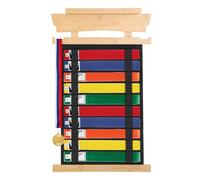 SUMNACON Espositore per 10 cinture, per arti marziali, karate, taekwondo, arti marziali, organizer da parete per medaglie, con scaffale, per studenti di arti marziali, karate, taekwondo (senza cinture