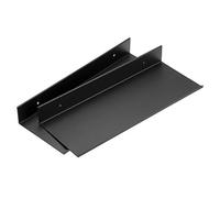 Sumnacon - Set di 2 mensole sospese con montaggio a parete in lega alluminio, giorno, ideali come organizer per bagno, decorative la casa, soggiorno, ufficio, camera da letto, cucina (30 cm, nero