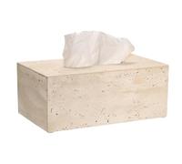 SUMNACON Travertin Tissue Box Cover Square, scatole per asciugamani naturali per la casa, porta carta igienica, porta fazzoletti di carta, per soggiorno, sala da pranzo, ufficio, hotel, ristorante