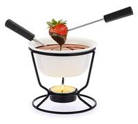 SUMNACON Vaso per fonduta in ceramica con 2 forchette