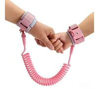 Sumneo Guinzaglio di sicurezza per bambini con cinturino da polso, cinghia regolabile anti-ost, per neonati e bambini, imbracatura da corsa per gemelli, infrangibile e confortevole, blu (rosa)