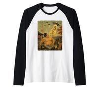 Sumo Onsen Disco Volante Rapimento UFO Art Maglia con Maniche Raglan