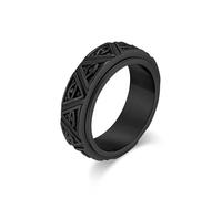 Sumpgle Antica mitologia egizia Horus Occhio in acciaio inox anello rotante piramide triangolare guardiano titanio gioielli in acciaio gioielli di moda per un