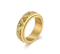 Sumpgle Antica mitologia egizia Horus Occhio in acciaio inox anello rotante piramide triangolare guardiano titanio gioielli in acciaio gioielli di moda per un