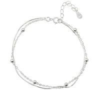 Sumpgle Bracciale a catena a serpente a doppio strato per le donne minimalista moderno gioielli unici a strati accessorio alla moda design studente
