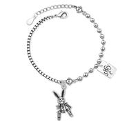 Sumpgle Bracciale asimmetrico con perle di coniglio per donne, alla moda, carino, gioiello alla moda