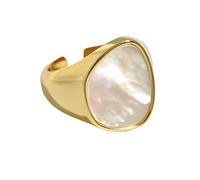 Sumpgle Handmade Shell Cammeo Anello Vintage Designer Originale Indie Jewelry Creative Fashion Accessori per le Donne, Adjustable