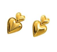 Sumpgle INS Ocean - Orecchini a forma di cuore, serie Mobius, in acciaio al titanio, accessori per orecchie