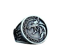 Sumpgle Nordic Viking Celtic Knot Wolf Head Titanium Steel Ring Anello da uomo in acciaio inossidabile Wolf Claw
