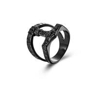 Sumpgle Norse Viking Thor's Hammer titanio acciaio anello da uomo nodo triangolare retrò grande anello