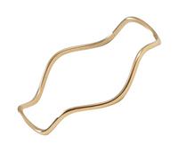 Sumpgle Set di anelli minimalisti a forma di onda, delicati anelli impilabili, design ondulato, in acciaio al titanio, anelli per nocche da mignolo regalo per le donne, 7, Placcato oro 18 carati