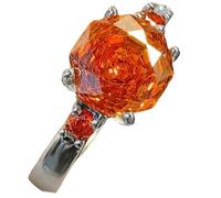 Sumpgle Set di gioielli multi-gemma con ciondolo sfaccettato ottagonale rosso vibrante borchie rosa accento anello per donne regalo ensemble, Necklace