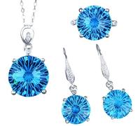 Sumpgle Topazio sintetico Citrino Gioielli Set Moderno Elegante Fuochi d'artificio Taglio Anello Aperto Design Da Indossare Tutti I Giorni per Le Donne, Ring-Adjustable