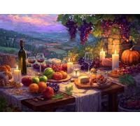 Sumptuous Banquet 700 Piece Jigsaw Puzzles for Adults, Colourful, Challenging & Brainteasing Adult puzzles 700 Pieces Night, Fun jigsaws for The Whole Family 20x15 inch