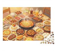 Sumptuous Dinner Puzzle 1000 Pezzi Riciclato Paper Food Art Puzzle per Ragazzi e Ragazze Divertente Present & Activity per Casa Ottimo Regalo for Child‘s Birthday 38x26cm/1000 Pezzi