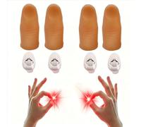 sumrica Luci magiche a LED per dita (2 confezioni/4 pezzi) trucchi per maghi, luce con pollice, giocattolo per scherzi con le dita, lampada magica per dita finte, trucco magico, forniture per feste