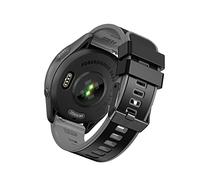 SumRioo 18mm Cinturino per Garmin Forerunner 265S/Forerunner 255S Music/Vivoactive 4S 40mm, Braccialetto Ricambio Silicone Cinturini per Garmin Venu 2S/Forerunner 255S - Nero/Grigio