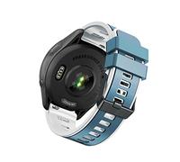 SumRioo 18mm Cinturino per Garmin Forerunner 265S/Forerunner 255S Music/Vivoactive 4S 40mm, Braccialetto Ricambio Silicone Cinturino per Garmin Venu 2S/Forerunner 255S - Blu Grigio/Bianco