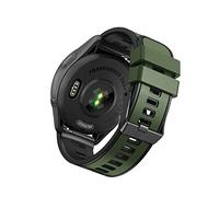 SumRioo 18mm Cinturino per Garmin Forerunner 265S/Forerunner 255S Music/Vivoactive 4S 40mm, Braccialetto Ricambio Silicone Cinturini per Garmin Venu 2S/Forerunner 255S - Verde/Nero