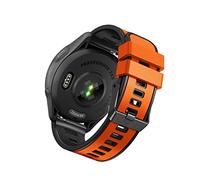 SumRioo 22mm Cinturino per Garmin Vivoactive 4/Forerunner 265/Forerunner 255/Forerunner 255 Music/Venu 2, Silicone Cinturini per Amazfit Bip 5/Amazfit GTR 4/Amazfit Cheetah/Cheetah Pro - Arancia/Nero