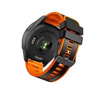 SumRioo 22mm Cinturino per Garmin Vivoactive 4/Forerunner 265/Forerunner 255/Forerunner 255 Music/Venu 2, Silicone Cinturini per Amazfit Bip 5/Amazfit GTR 4/Amazfit Cheetah/Cheetah Pro - Nero/Arancia