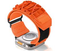 SumRioo Nylon Cinturino Compatibile con Apple Watch 42mm(Series 11 10) 41mm 40mm 38mm, Cinturino Ricambio Sportivo per iWatch Series 11 10 9 8 7 6 5 4 3 2 1 SE3 SE2, Arancia