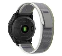 SumRioo QuickFit 22mm Cinturino per Garmin Fenix 8/8 Solar 47mm/7 Pro/7/6 Pro/6/5/5 Plus/E, Nylon Trail Loop Cinturino per Garmin Tactic 8 47mm, Descent G2, Epix 2, Forerunner 965, Verde/Grigio
