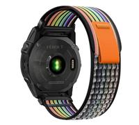 SumRioo QuickFit 22mm Cinturino per Garmin Fenix 8/8 Solar 47mm/7 Pro/7/6 Pro/6/5/5 Plus/E, Nylon Trail Loop Cinturino per Garmin Tactic 8 47mm, Descent G2, Epix 2, Forerunner 965, Arcobaleno