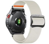 SumRioo QuickFit 22mm Cinturino per Garmin Fenix 8 8Pro/8 Solar 47 mm/7 Pro/7/6 Pro/6/5/5 Plus/E, Nylon Elasticizzato Cinturino per Garmin Tactic 8 47mm/Forerunner 965/Descent G2/Epix 2, Luce stellare